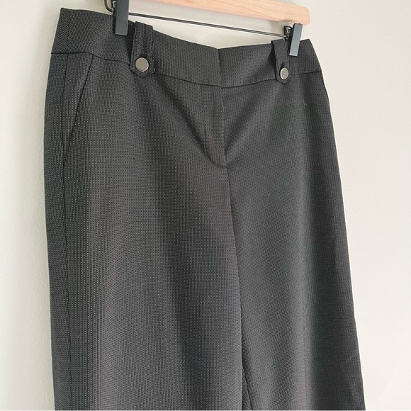 NWT Ann Taylor Loft Wool Ann Wide Leg Dress Pants Black White Dots Size 6 - Picture 3 of 8